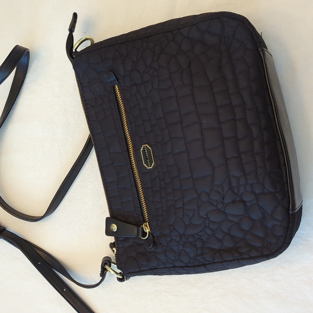 Kate Landry black quilted purse